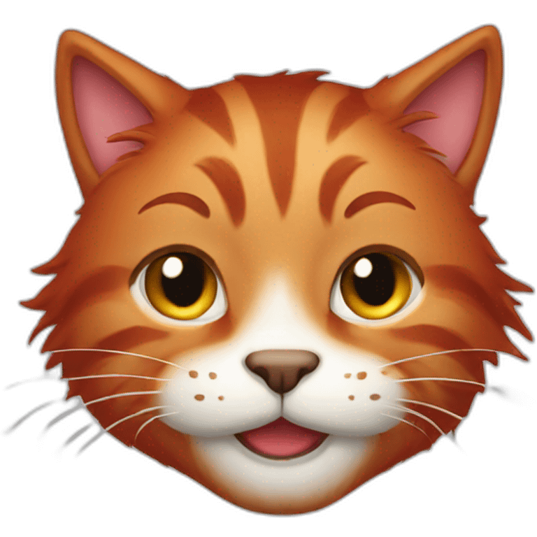 smiling cat red fur emoji