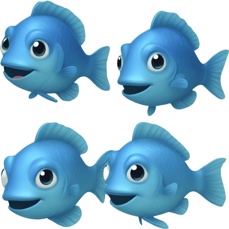 Blue fish emoji