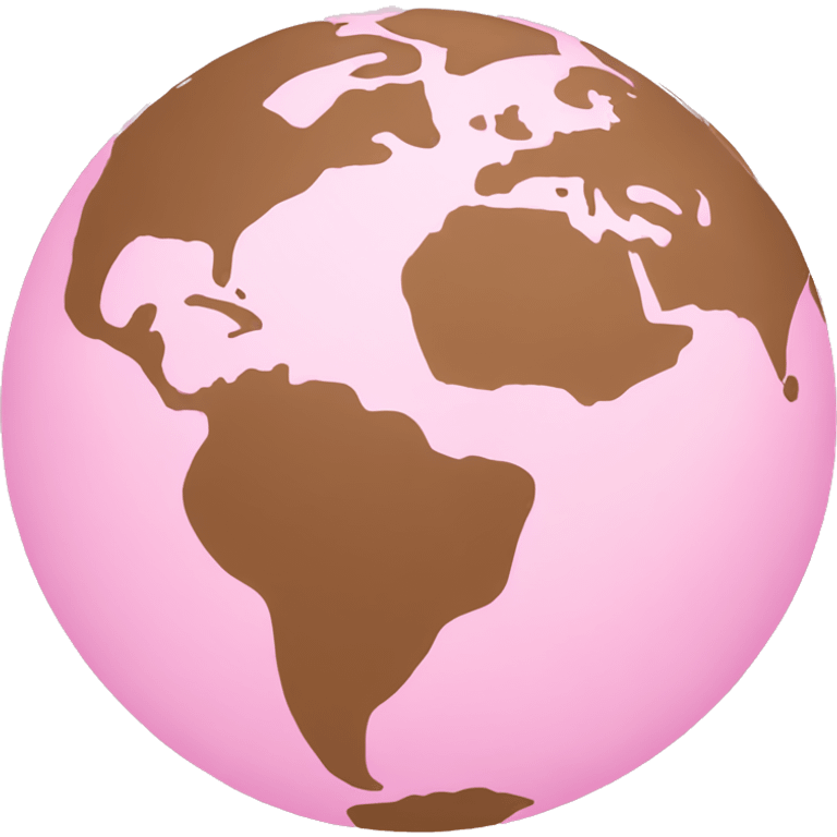 Light pink earth light brown continents  emoji