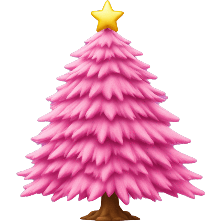 stunning pink christmas tree emoji