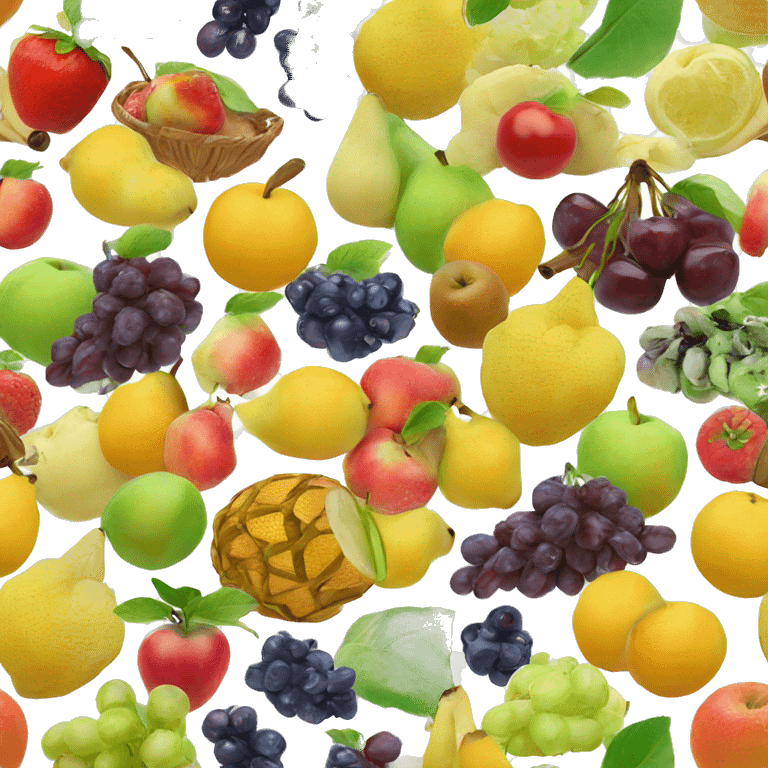 mixtures of fruits in the basket  emoji