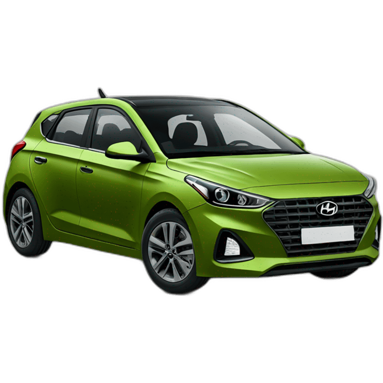 Voiture i20 hyundai couleur vert kaki emoji