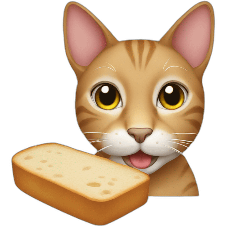 cat eat bread emoji