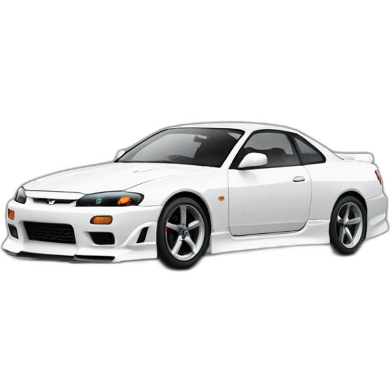 Nissan Silvia S15 white emoji