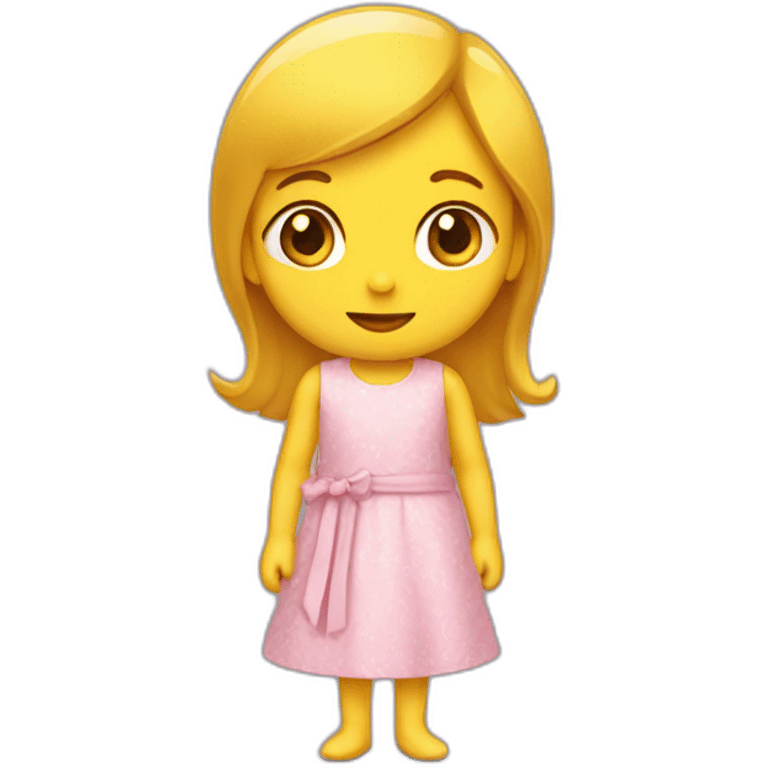 Fille en robe de Moyen Âge jaune  emoji