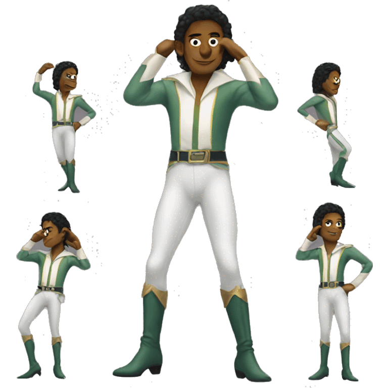 strong elf doing michael jackson pose emoji