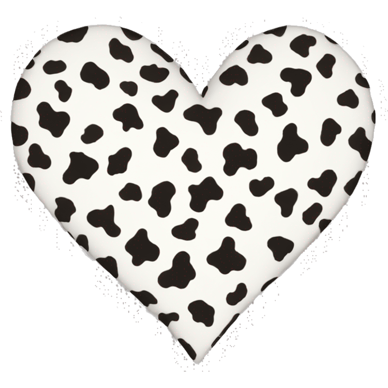 Cow print heart  emoji