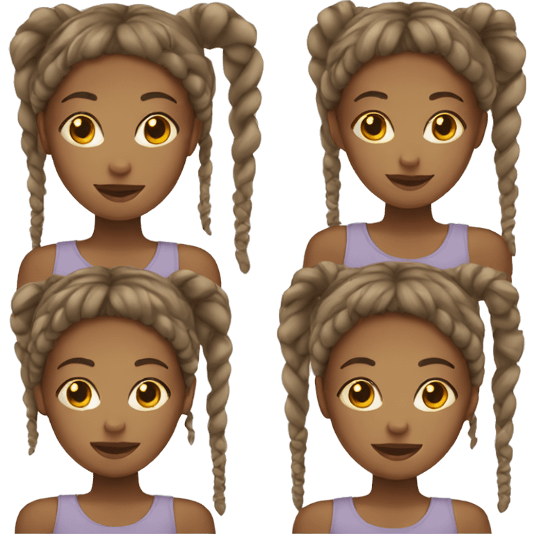 Black girl with braids  emoji