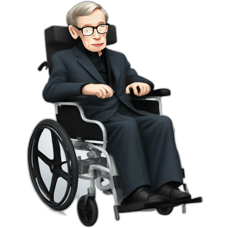 Stephen Hawking on a wheelchair emoji