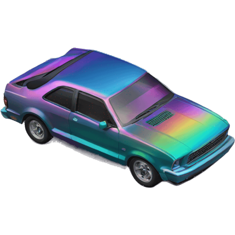 Holographic oil slick rainbow oilslick ford car emoji