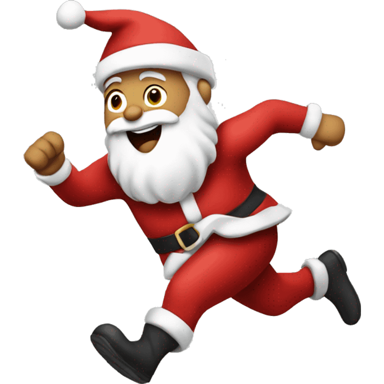 Santa running emoji