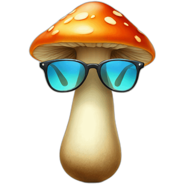 mushroom with sun glass emoji