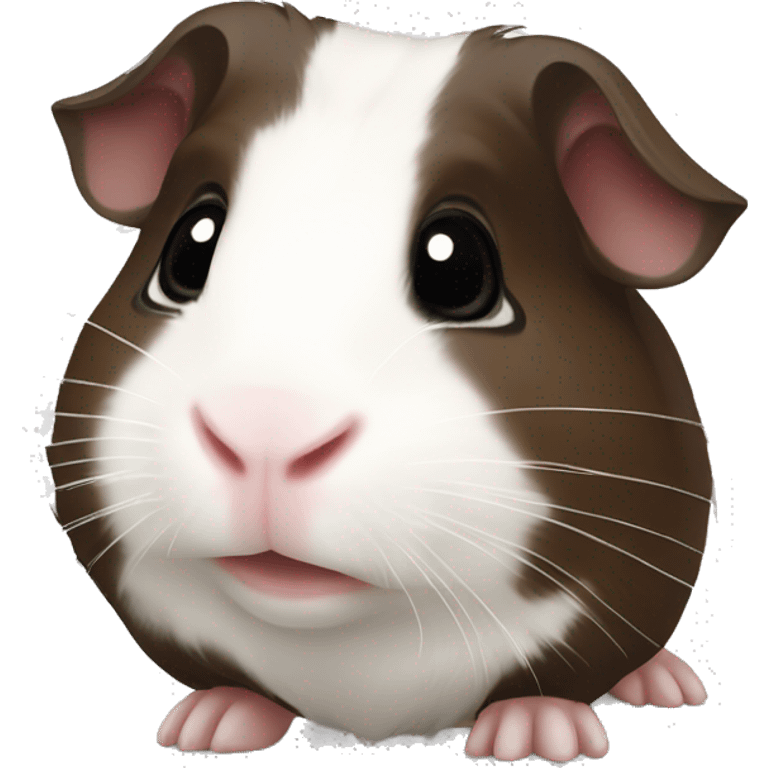 Guineapig dark brown white emoji