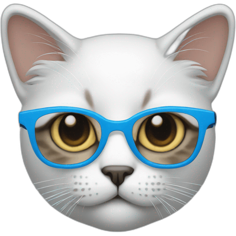 cat with blue glasses emoji