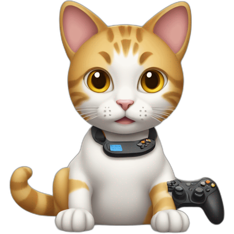 cat playing video games emoji