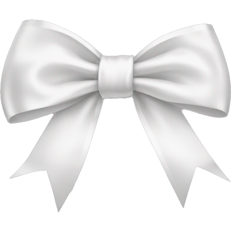 white satin bow emoji