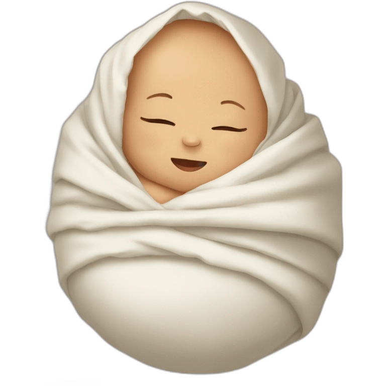 Swaddled baby emoji