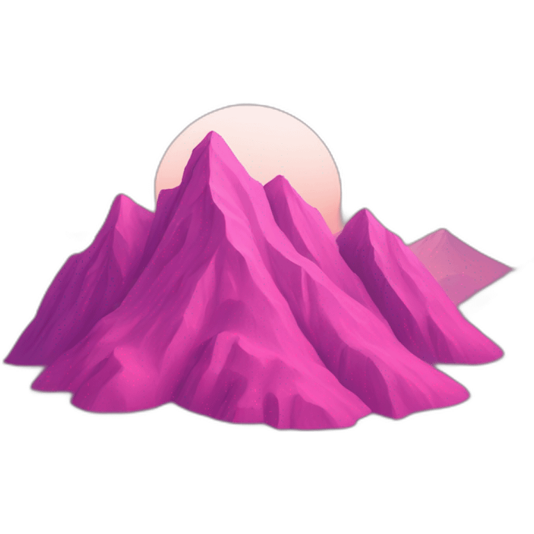 Pink mountains emoji