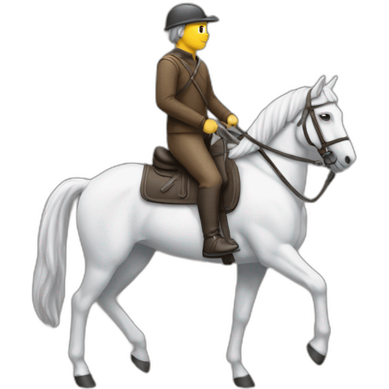 Un humain sur un cheval emoji