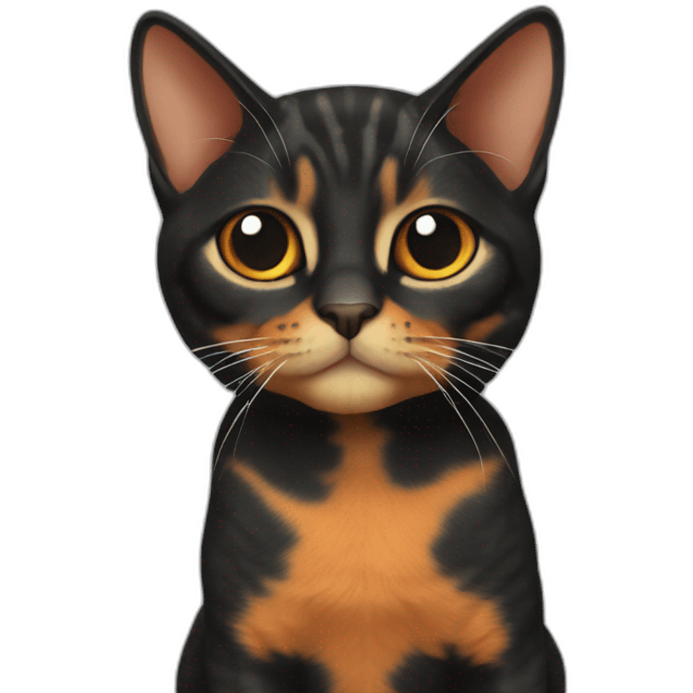 Black orange turtle mix strict cat emoji