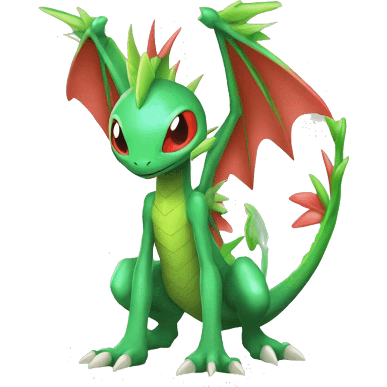 Full body sharp edgy shiny punk colorful Fairy-Flygon-Scyther-grovyle emoji