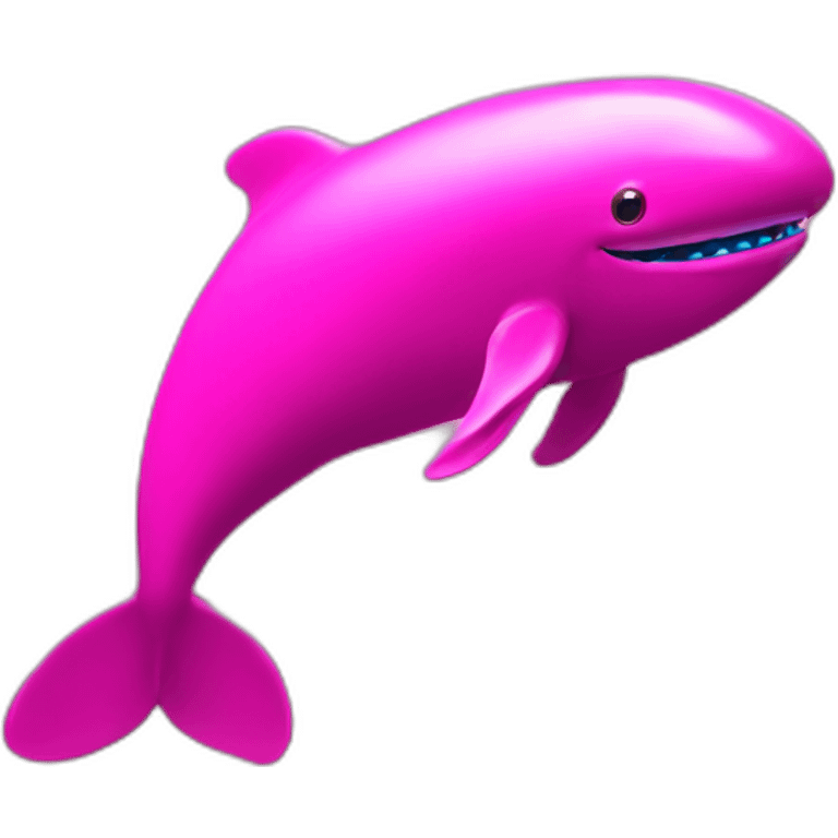 Baleine neon pink emoji