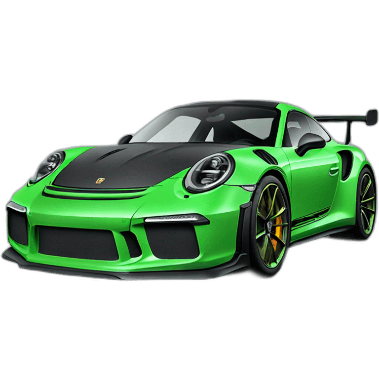 Porsche 911 gt3 rs Green  emoji