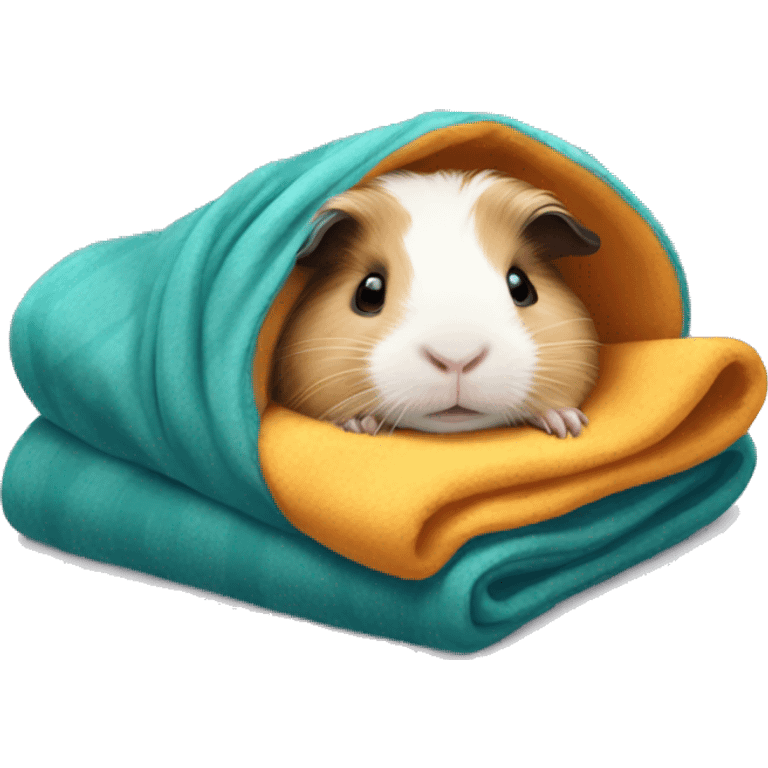 Guinea Pig sleeping with blanket emoji