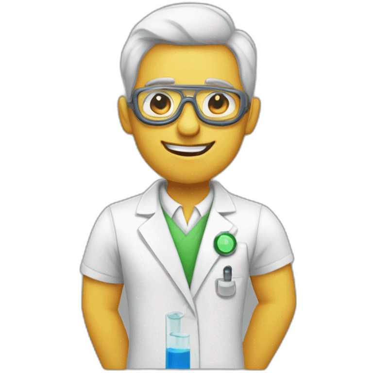 chemical scientist muscled for peace emoji