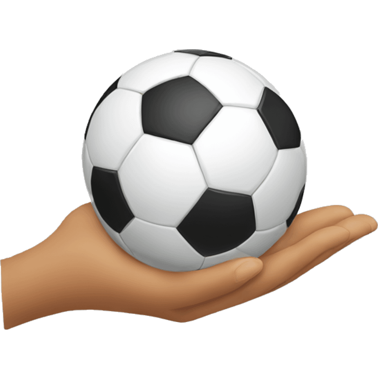 touching a soccer ball with shoulder emoji