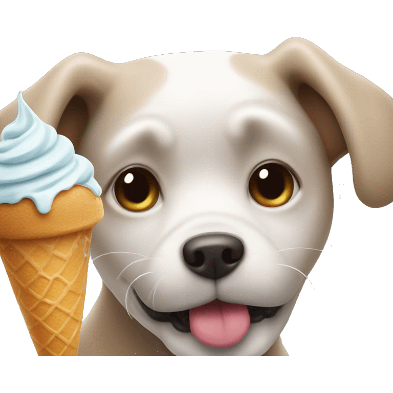 dog with ice cream  emoji