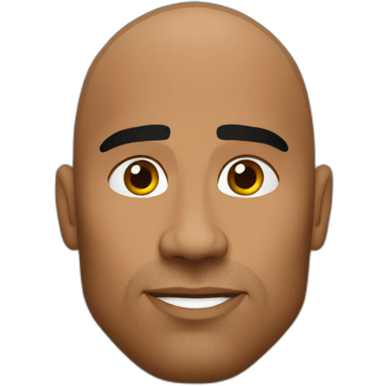 The rock eyebrown emoji