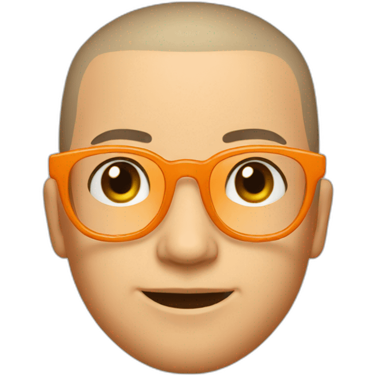 buzz cut orange glasses emoji