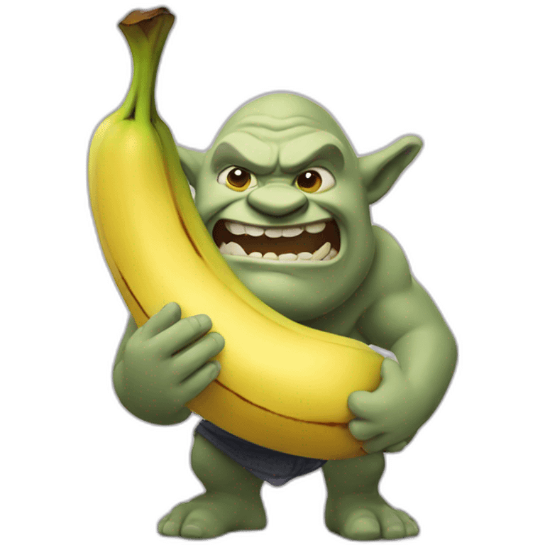 OGRE HOLDING A BANANA emoji