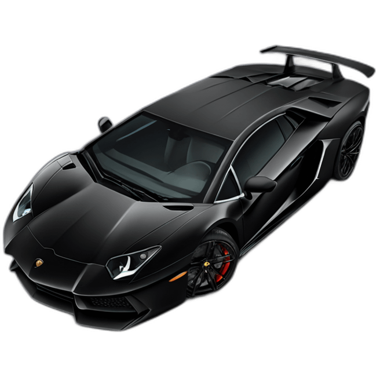 black lamborghini aventador emoji