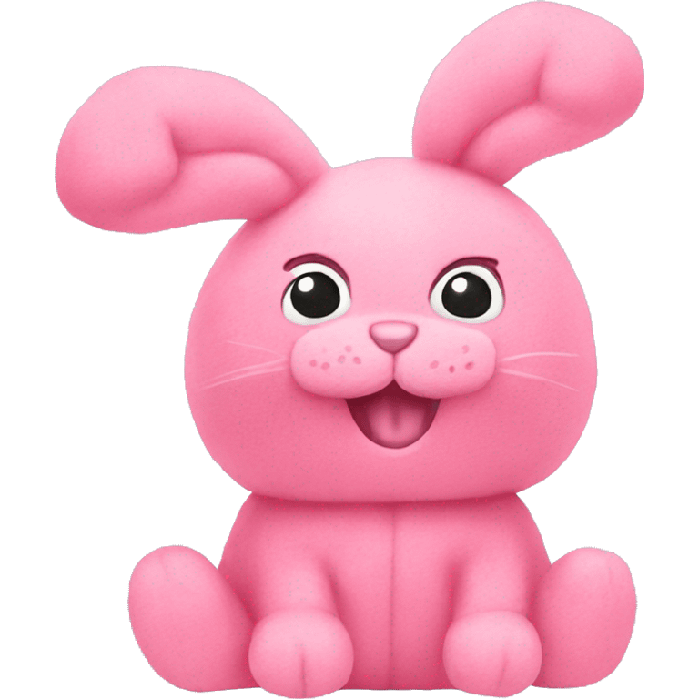 Jelly cat bunny stuffed animal pink emoji