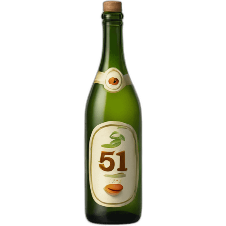 Bouteille et verre de 51 emoji