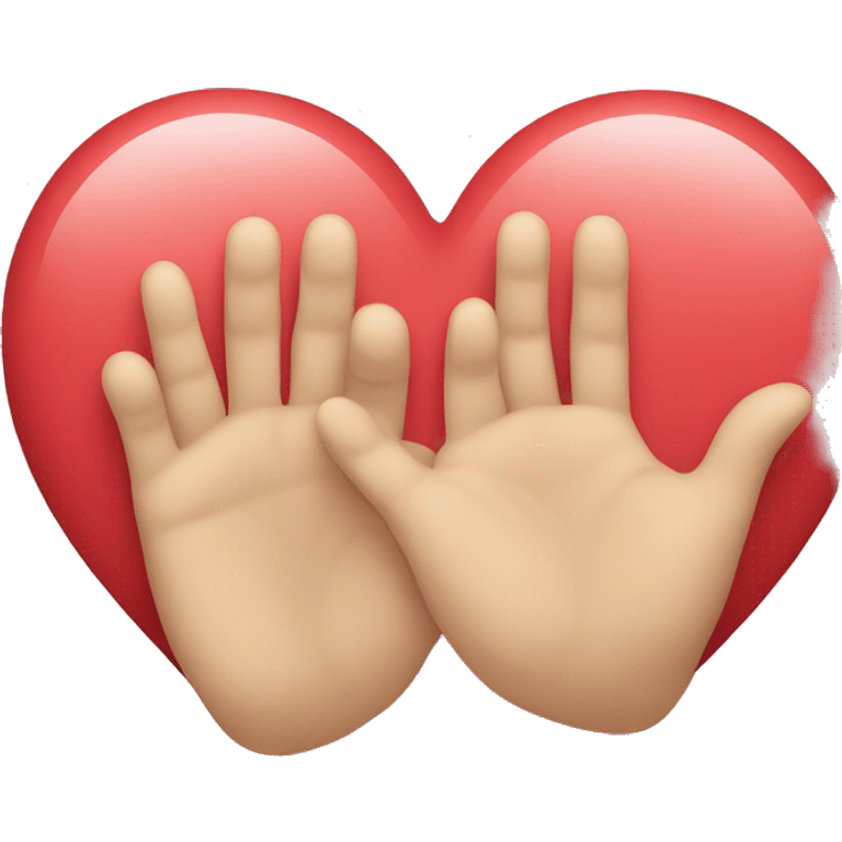 Handheart with a normal heart in the middle  emoji