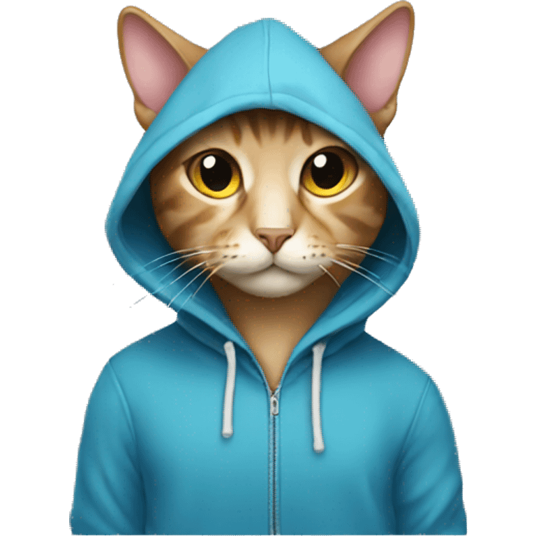 cat wearing hoodie  emoji