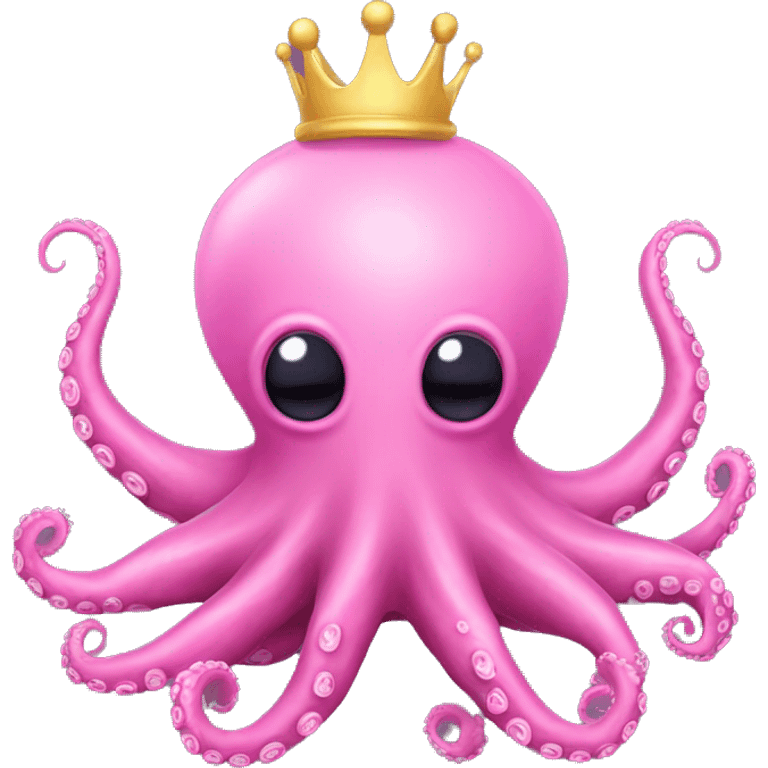 pink Alien Octopus with crown emoji