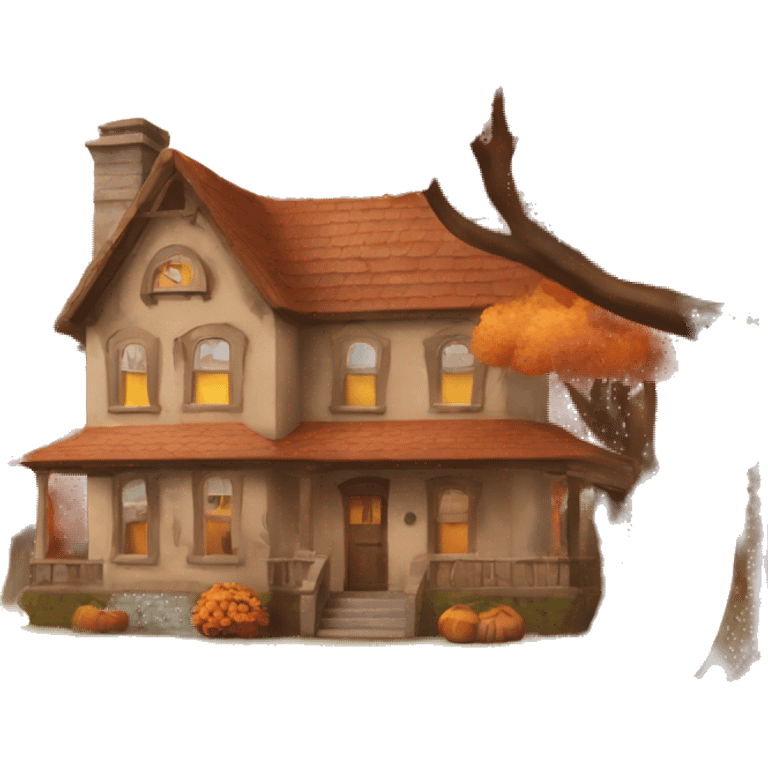 Autumn home emoji