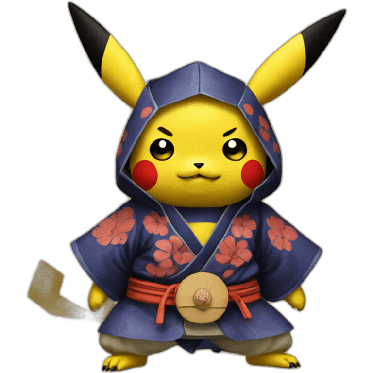 Kabuki style Pikachu emoji