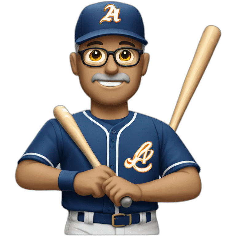 profesor con un bate de beisbol emoji