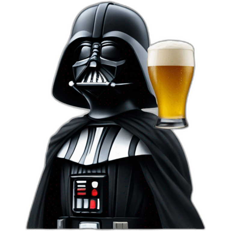 Dark vador levant une bierre emoji