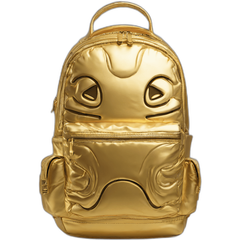 sprayground-golden-backpack emoji