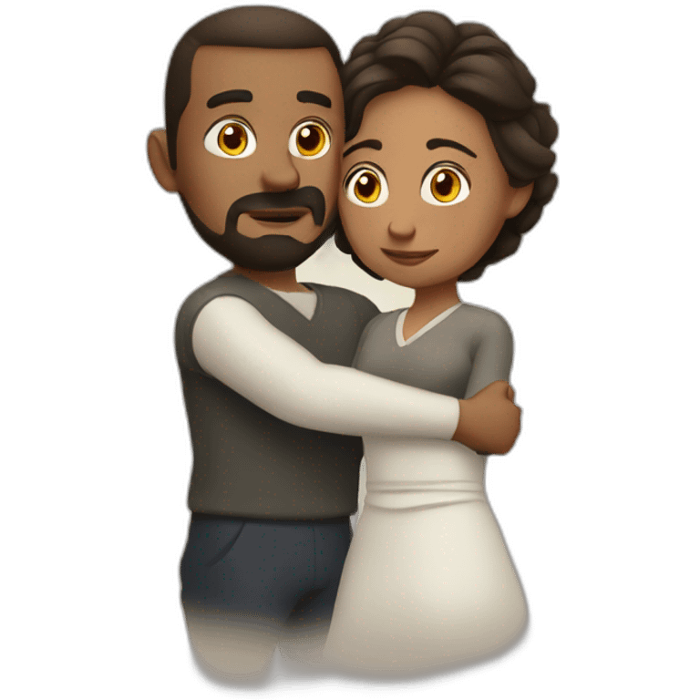 man protecting his wife emoji