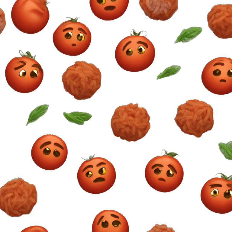 tomato orzo small meatballs  emoji