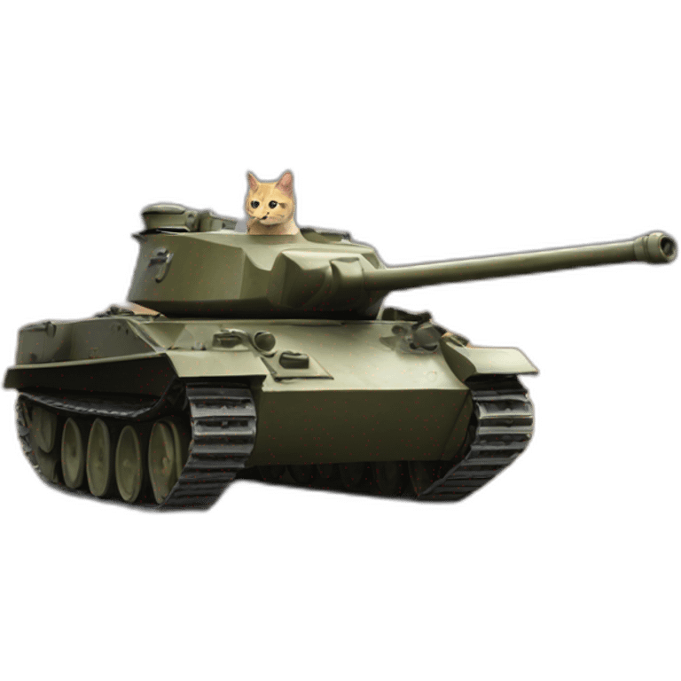 Cat in a panzer tank emoji