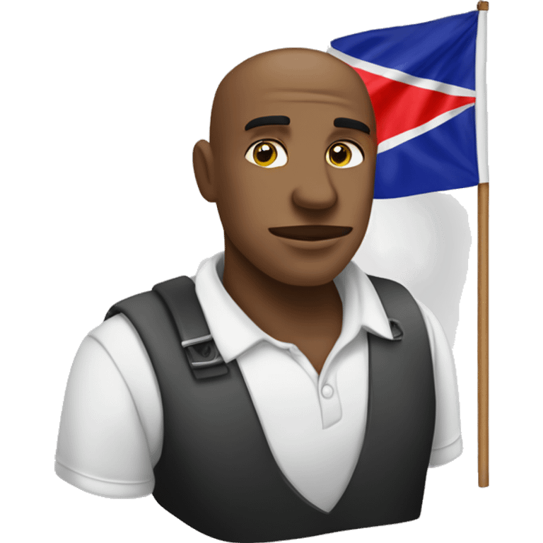 Homem com bandeira cigana  emoji