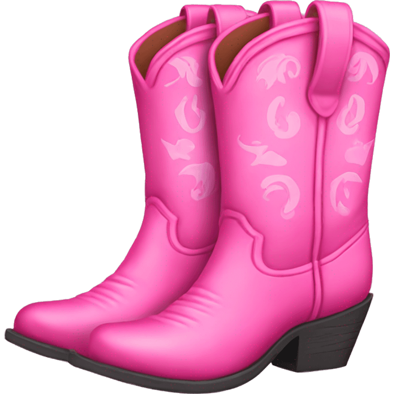 Pink cowgirl boots emoji